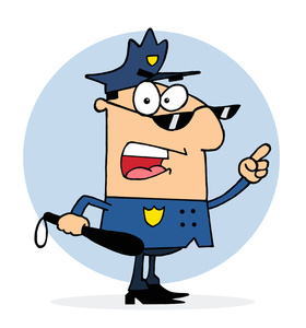 Cop Clipart Image - Police Officer Yelling