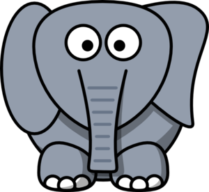 Weird Elephant clip art - vector clip art online, royalty free ...