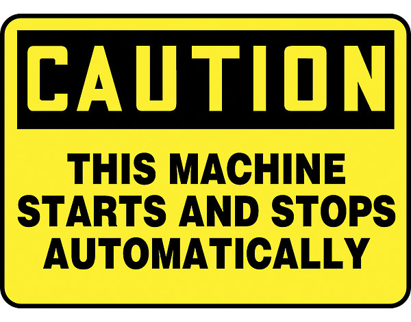 SAFETY SIGN MACHINE STARTS PLAST by NO BRAND NAME ASSIGNED ...