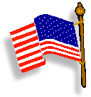 Patriotic flag clip art of large and small U.S.A. flags