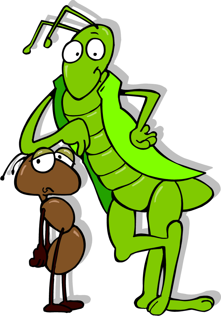 The ant and the grasshopper clipart