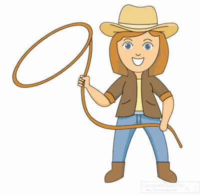 People Animated Clipart: cowgirl-with-rope-animated-gif ...