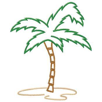 Outlines(Gunold) Embroidery Design: Palm Tree Outline from Gunold