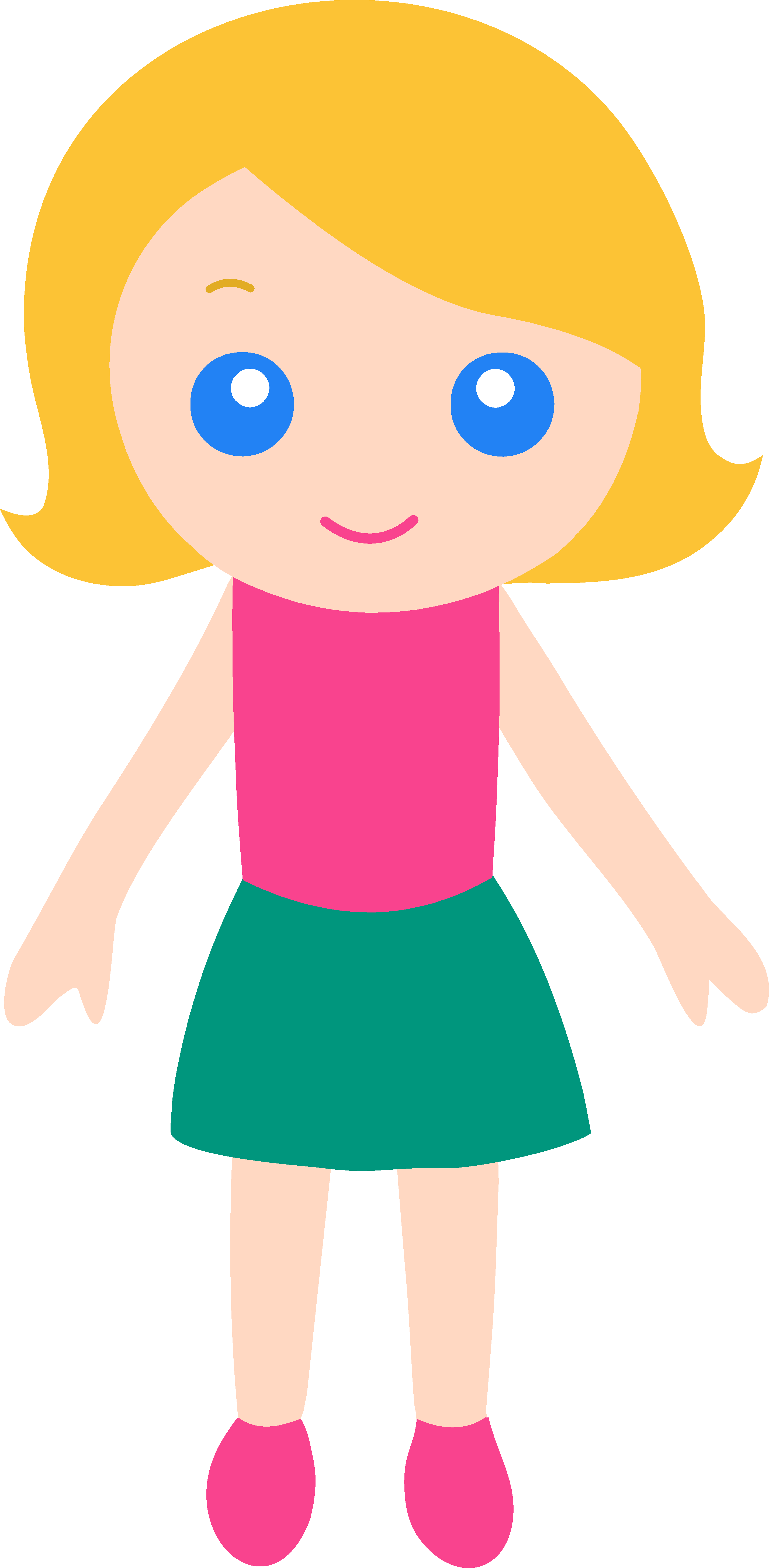 Woman with blonde hair clipart