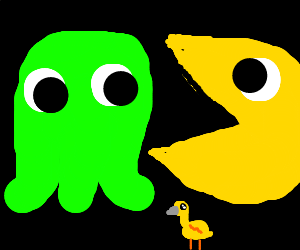 Clyde Inky & Blinky should eat duck not pacman