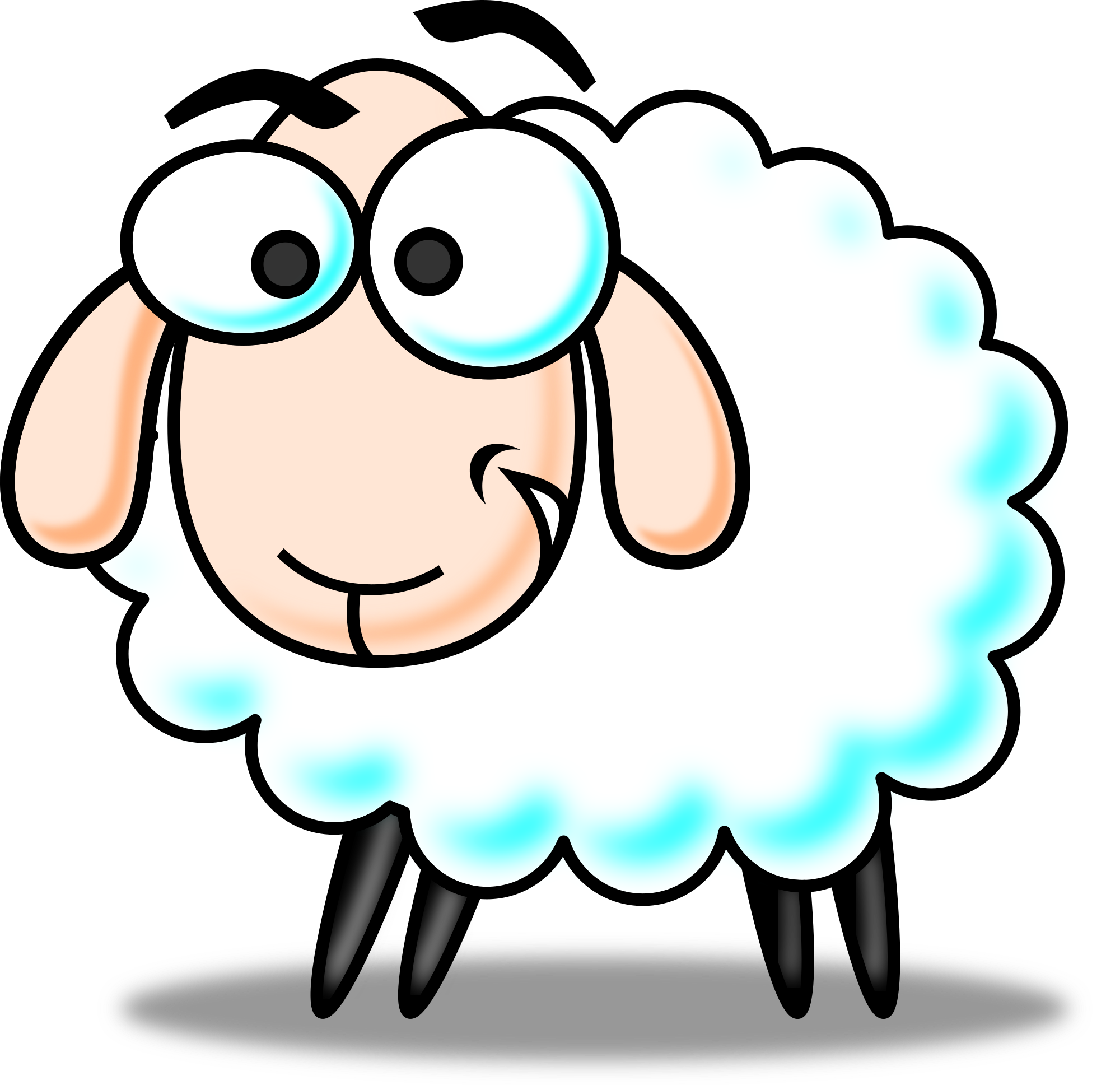 Funny sheep clipart