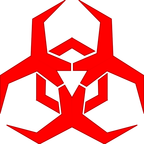 Malware hazard symbol red vector image | Public domain vectors