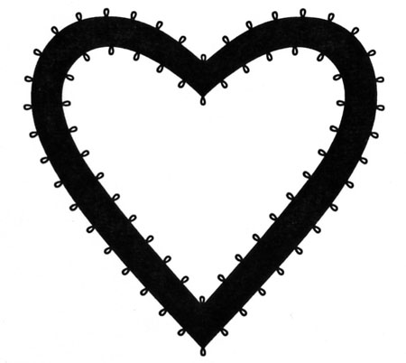 Heart Border Clipart Black And White - Free ...