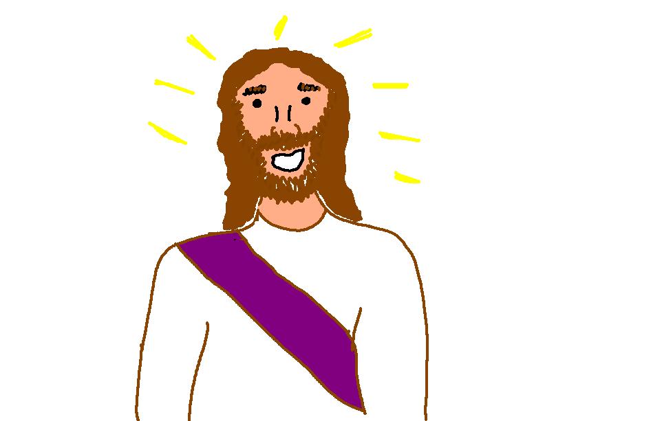 Free clipart girl with a picture of jesus