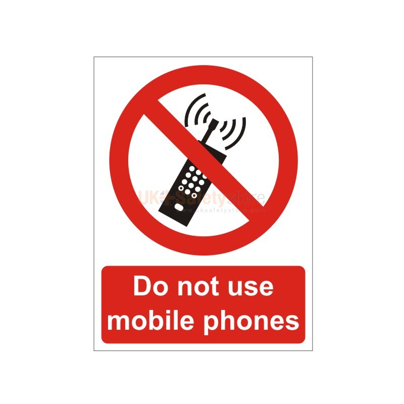 Mobile Phone Signs - Work Place Signs - Safety Signs | UK Safety Store