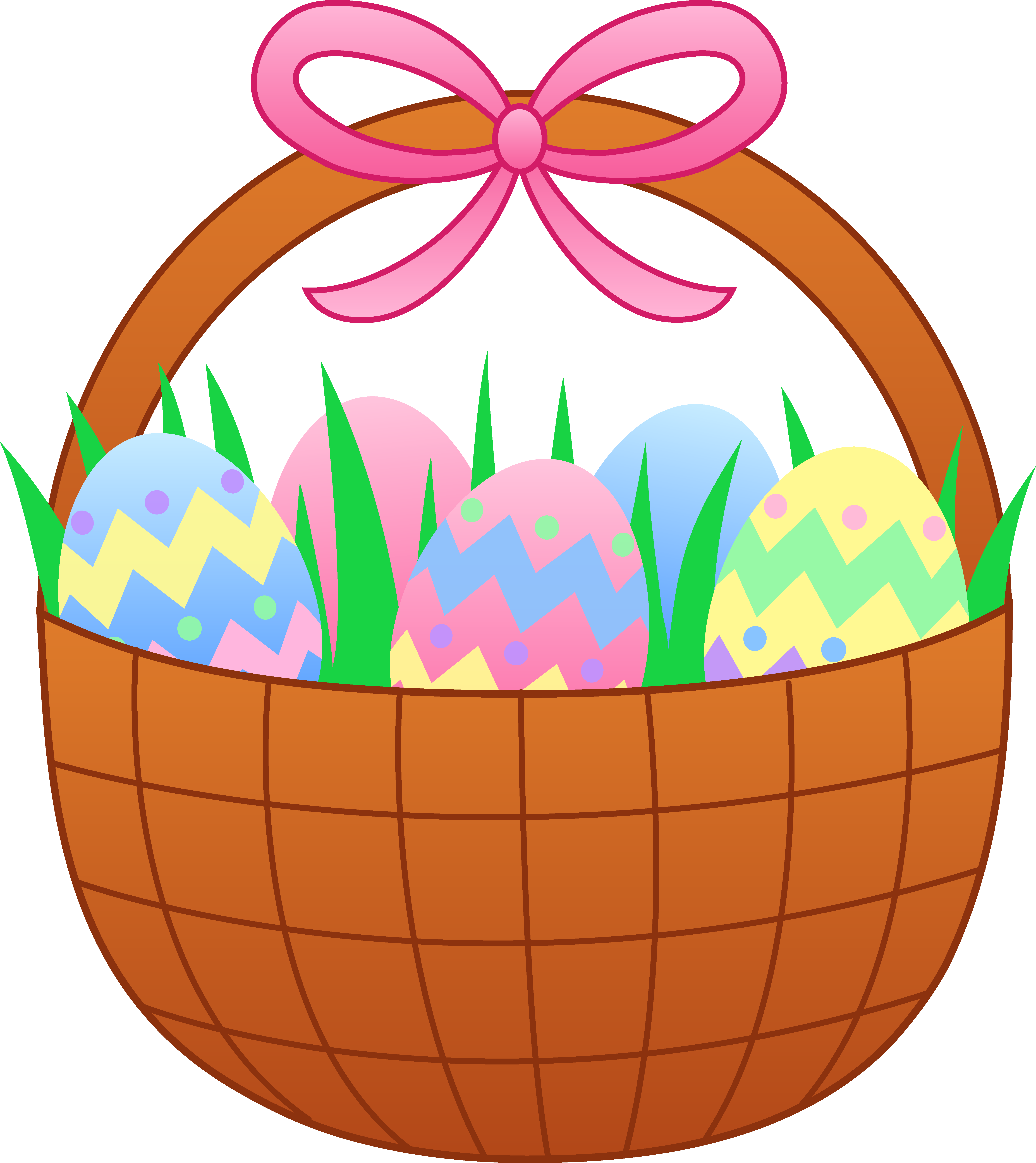 Cute easter basket clipart