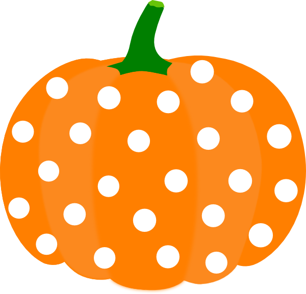 Polka Dot Pumpkin Clipart