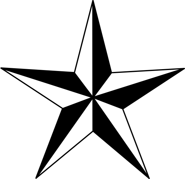 Star Outline Black And White Clipart