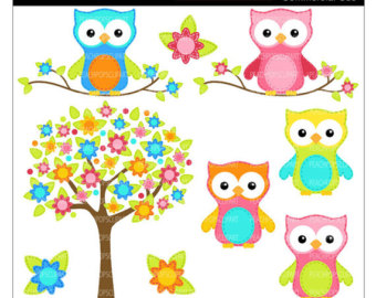 Free owls in tree clipart for teachers