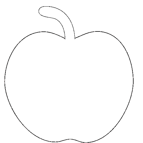 free clipart apple outline - photo #17