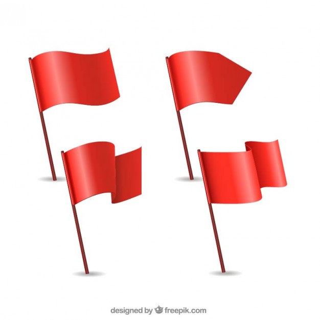 Red flags collection Vector | Free Download