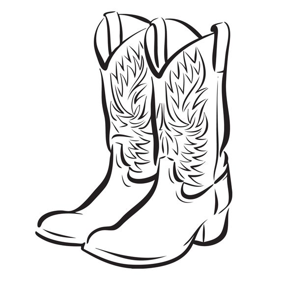 Printable Cowboy Boot ClipArt Best