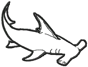 Hammerhead shark outline - Free Clipart Images