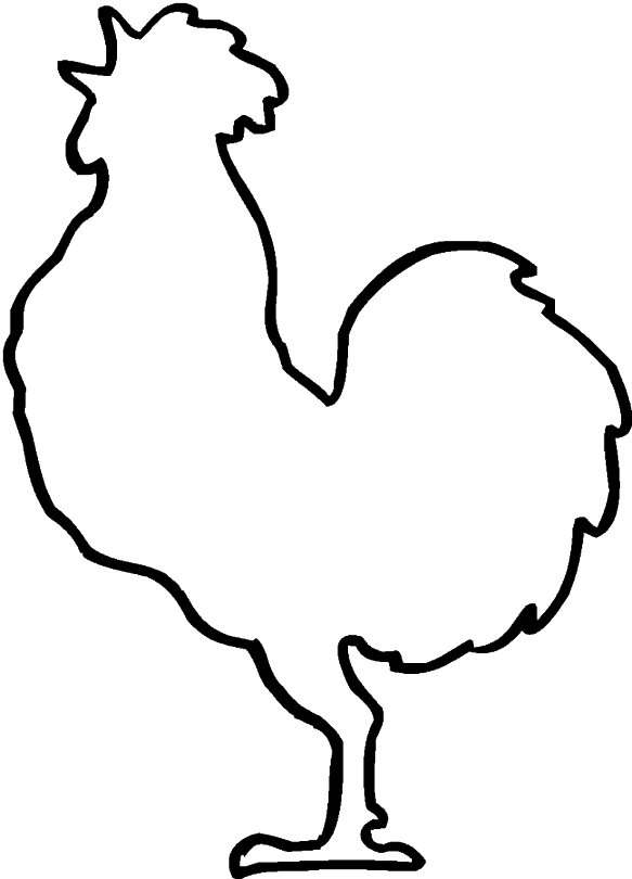 Rooster clipart outline
