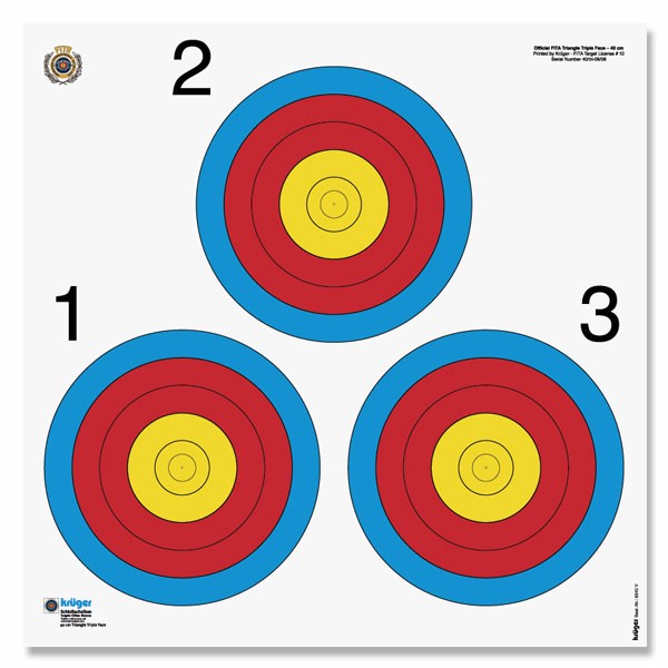 FITA Triangle target face 40 cm Las Vegas | 8340 V/100 - ARCHERY ...