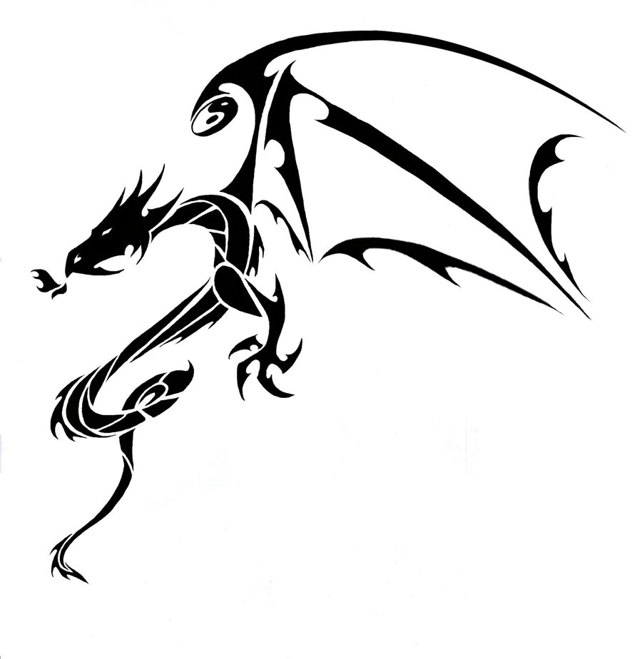 Tattoo dragon tribal