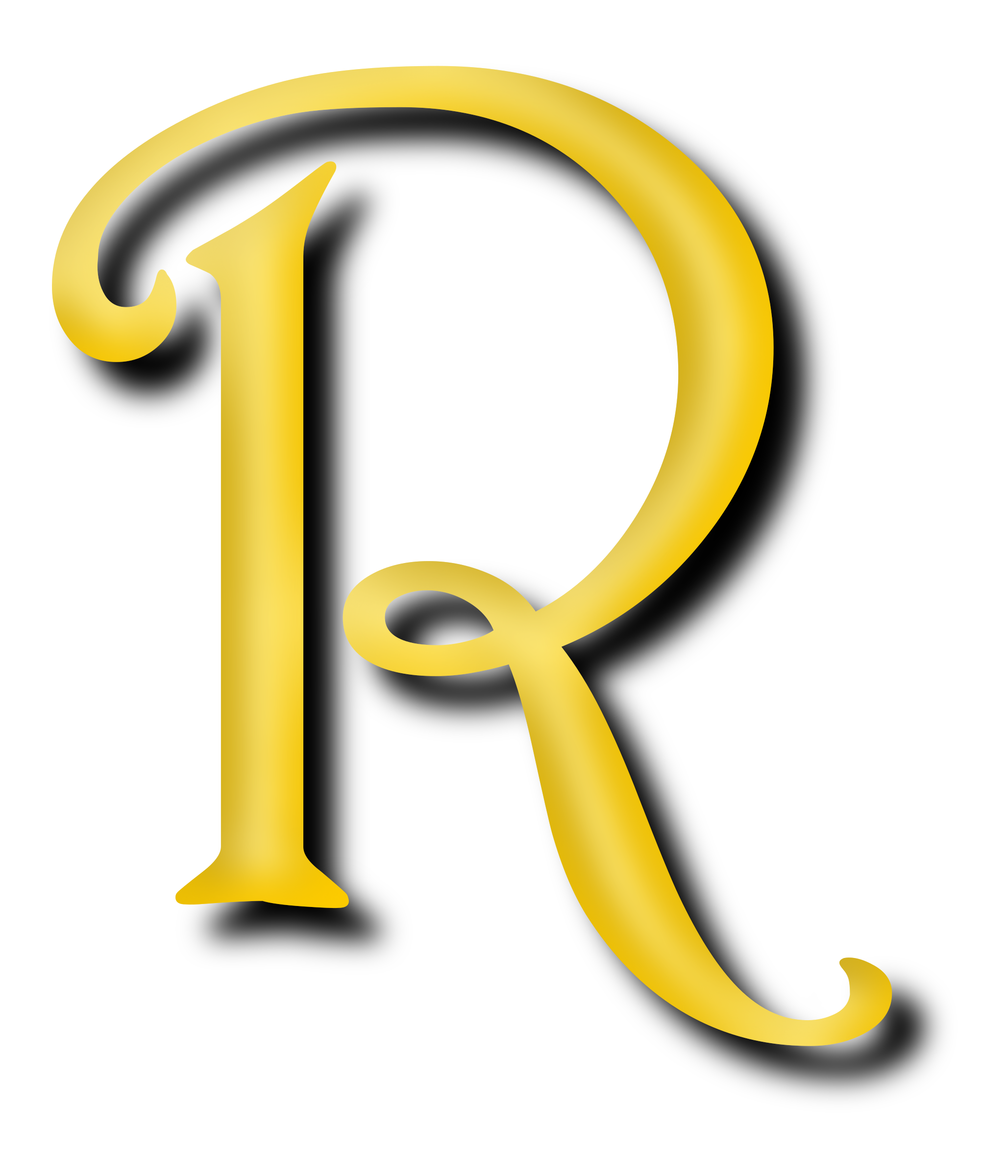 Clipart - Alphabet 13, letter R