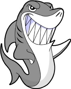 Cartoon shark clipart