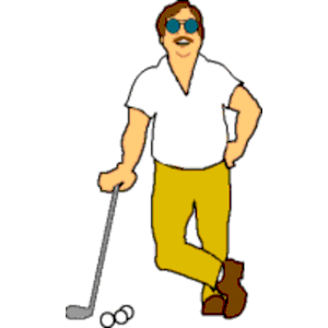 Man Golfer Clipart