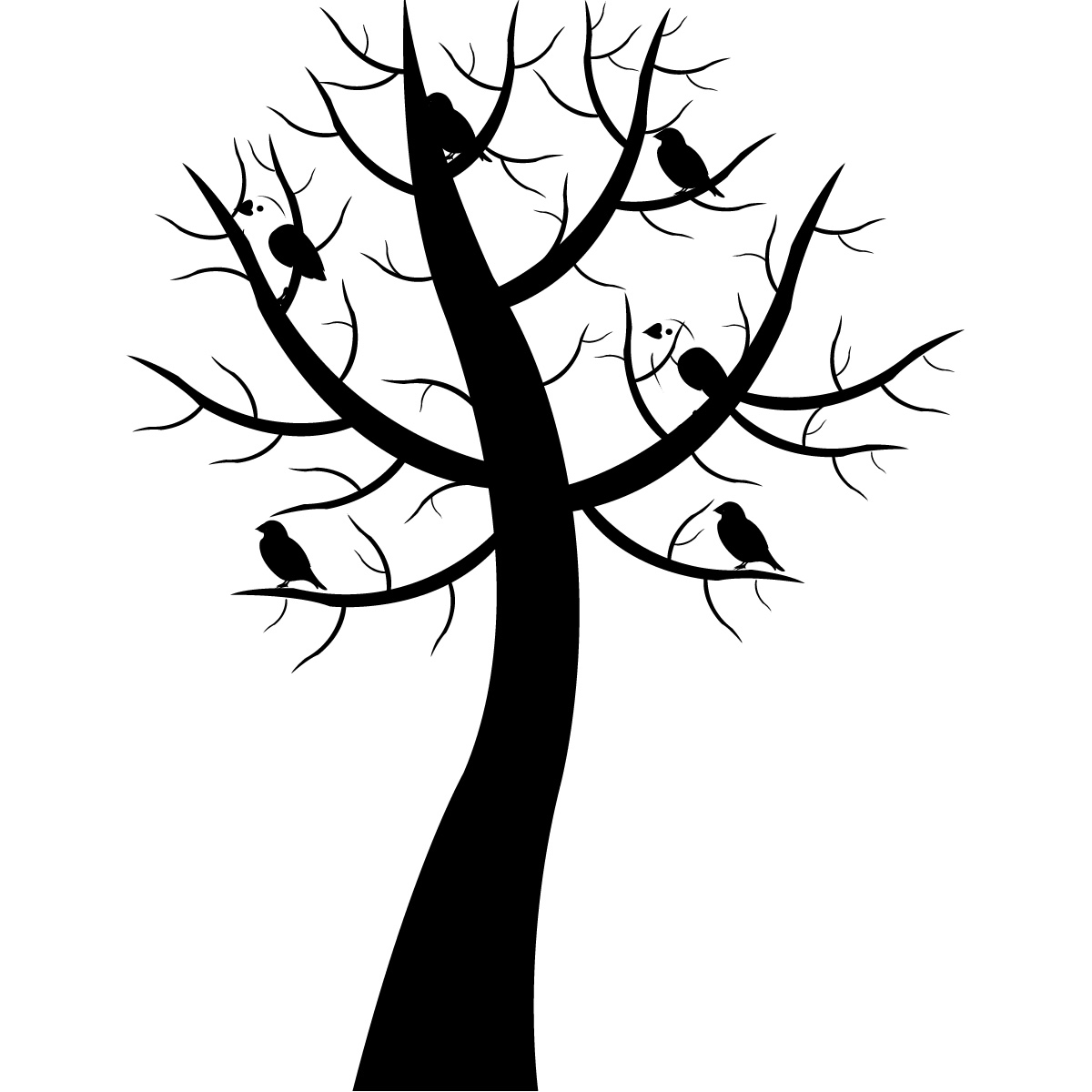 clip art line drawing of a tree - photo #32