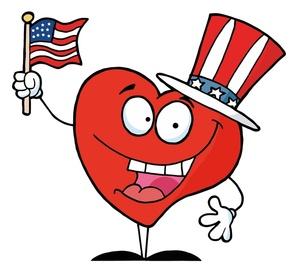 38+ Heart Shaped American Flag Clip Art