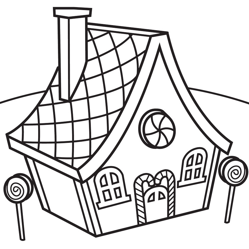 Gingerbread House Outline - ClipArt Best