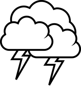 409 views Cloud with lightning clipart