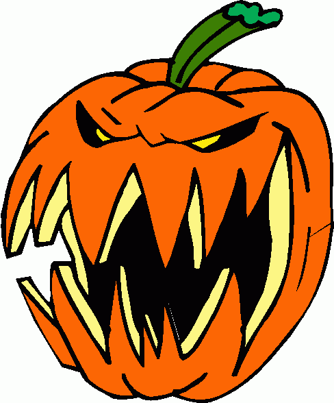 Scary halloween pumpkin clipart