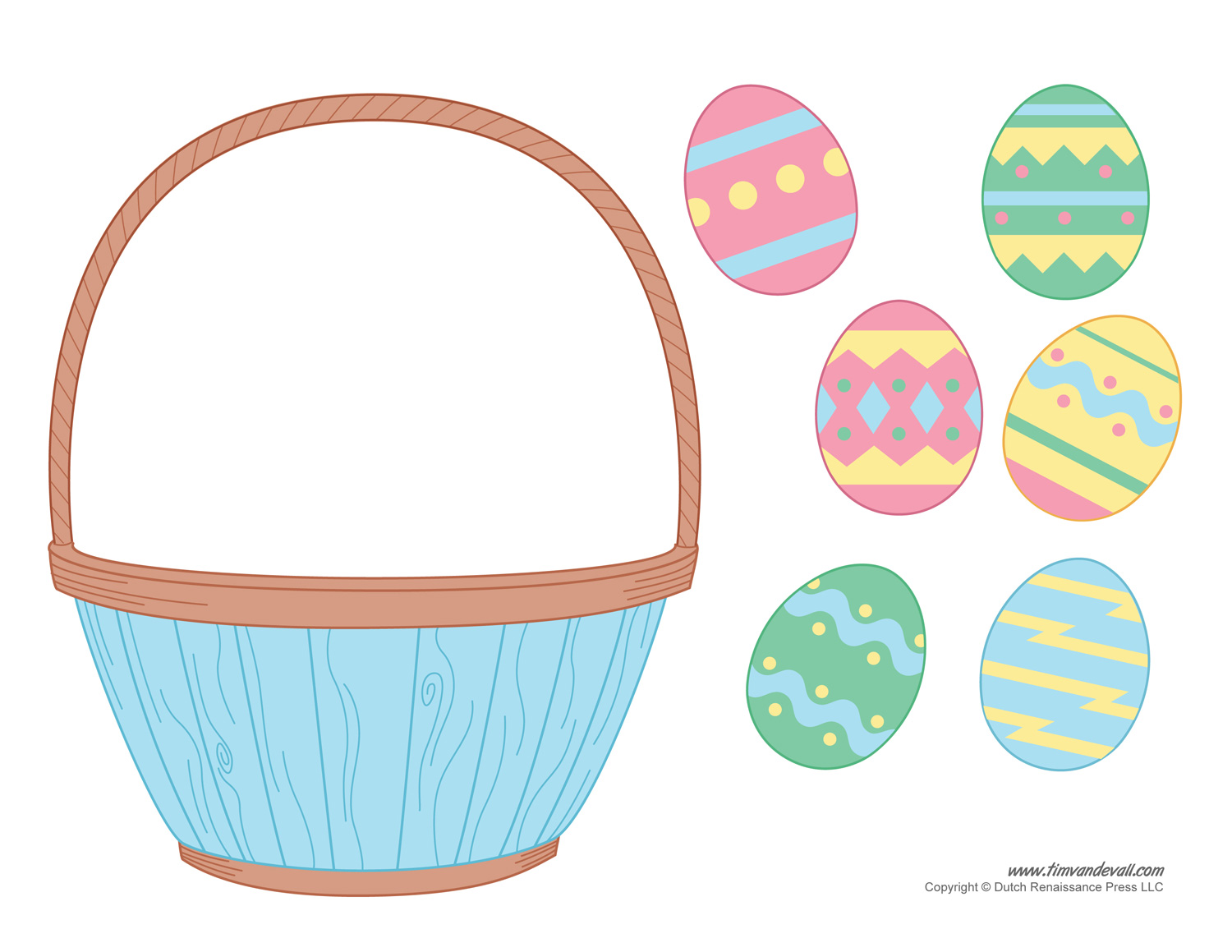 Empty easter baskets clipart