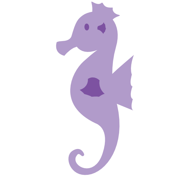 Purple Sea Horses Clipart