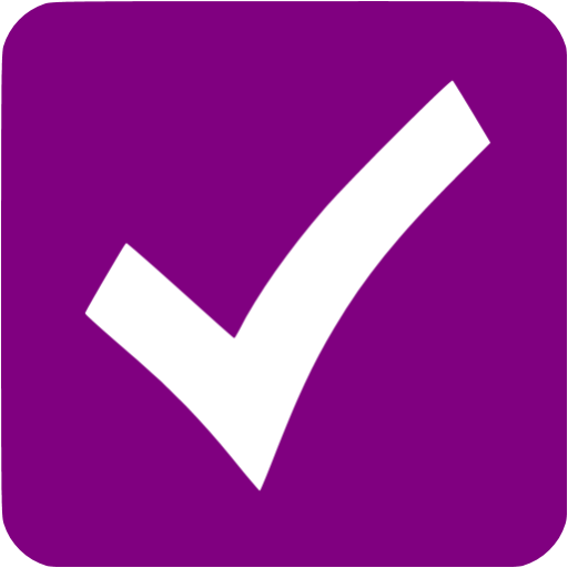 Purple check mark 8 icon - Free purple check mark icons