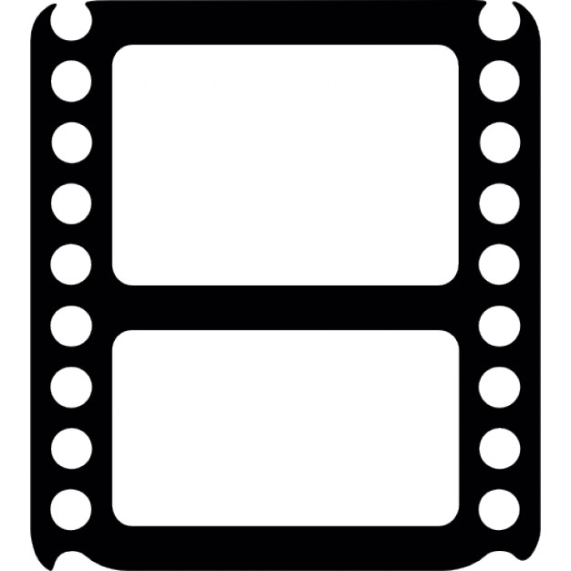 Cinema film strip symbol with two photograms Icons | Free Download