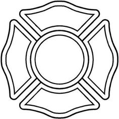 Fire badge clipart outline