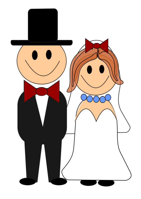 Cute Bride And Groom Graphic - ClipArt Best
