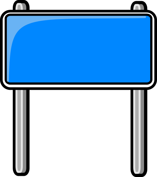 Blank road sign clipart