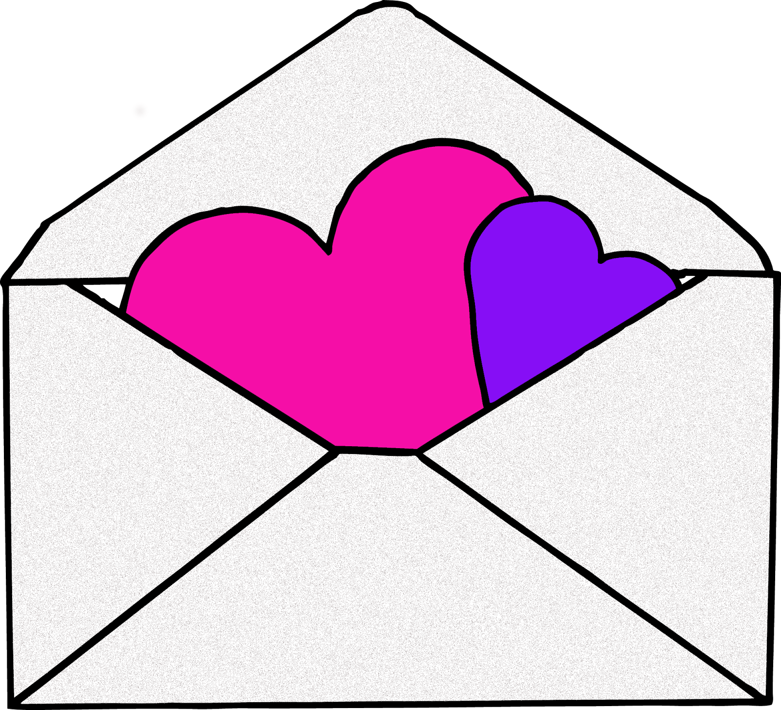 Pink envelope clipart