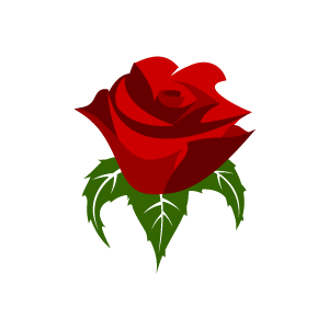 Red rose clipart free