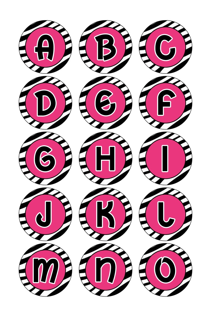 Zebra Print Letters Printable