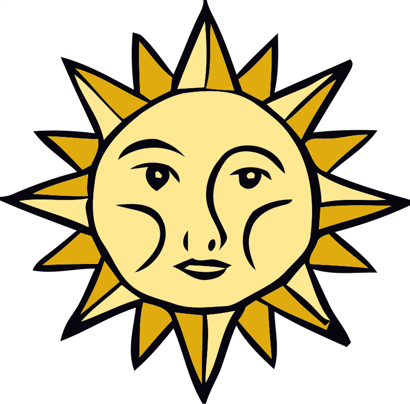Sun Faces Carson Clipart