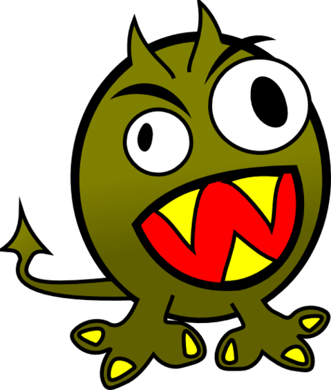 Scary Monster Cartoon Clipart - Free to use Clip Art Resource
