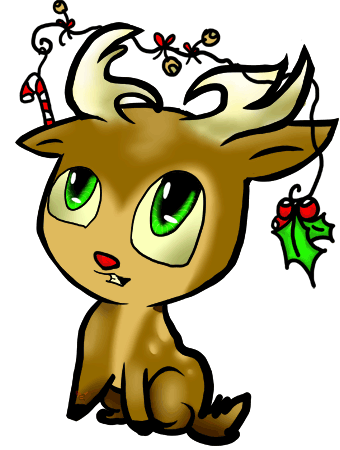 Chibi Reindeer Cartoon Deer, Echo's Cartoon Reindeer Clipart for ...