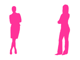 International Women's Day: Women Silhouettes - Pink | Clip Art for ...