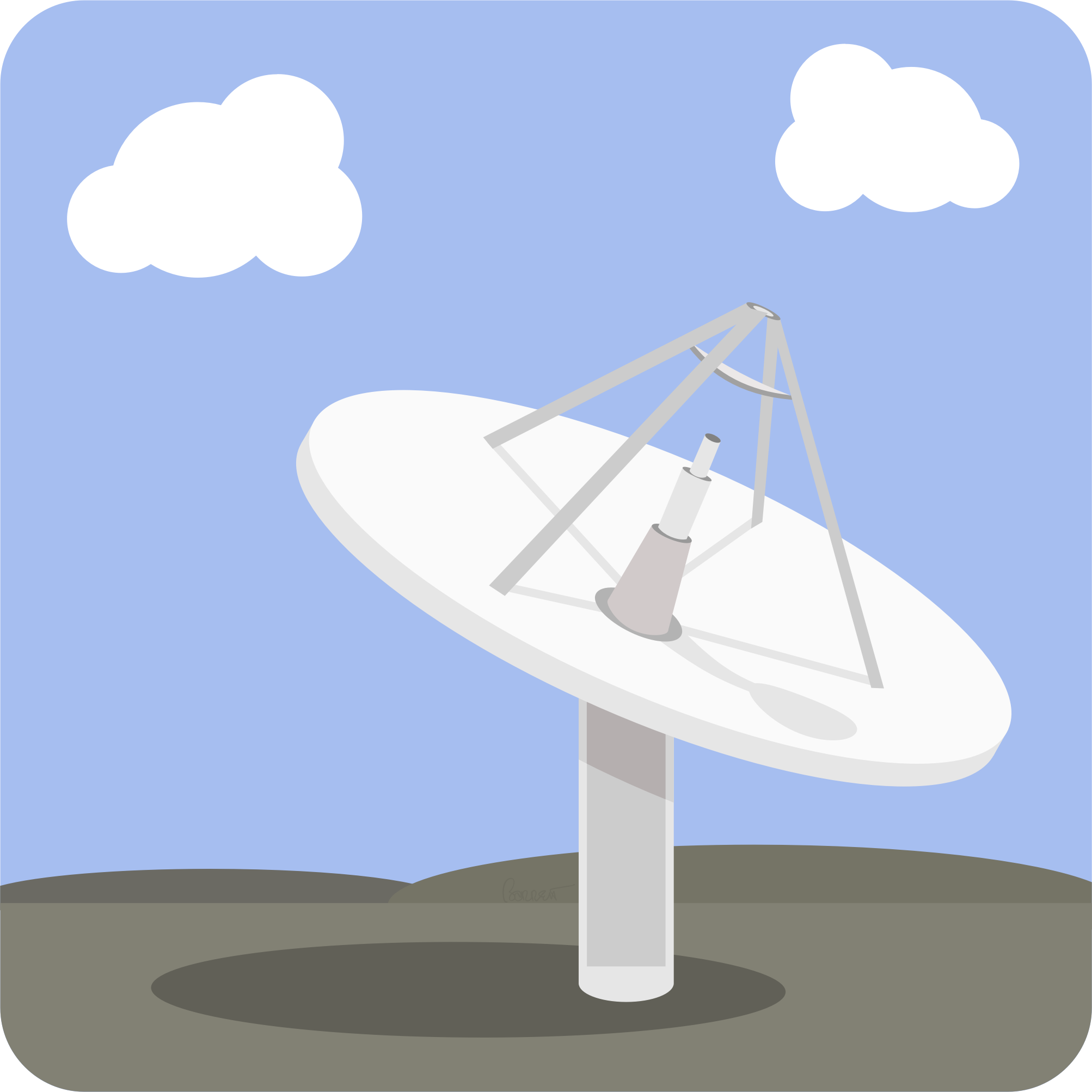 Clipart - Satellite Dish Base Station