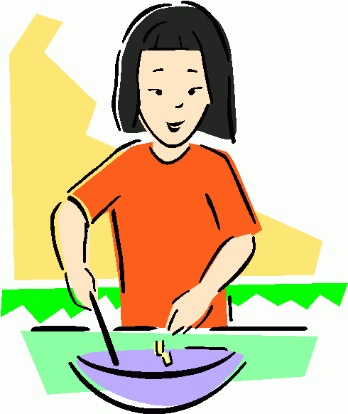 Free clipart of woman cooking