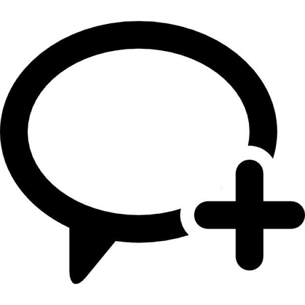 Add with cloud-shaped dialogue symbol Icons | Free Download